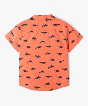 Chemise manches courtes motif requins garçon vue3 - GEMO (ENFANT) - GEMO