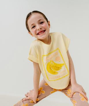 Tee-shirt manches courtes oversize à motifs brodés fille vue1 - GEMO 4G FILLE - GEMO