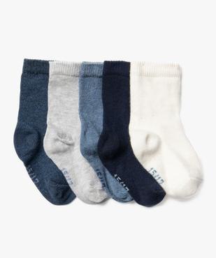 Chaussettes unies bébé garçon (lot de 5) vue1 - GEMO 4G BEBE - GEMO