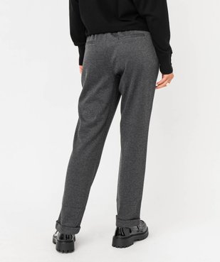 Pantalon en maille extensible à micro motifs femme vue3 - GEMO(FEMME PAP) - GEMO