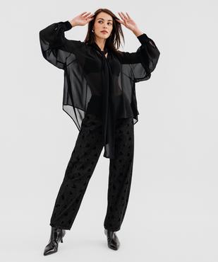 Jean barrel en coton femme vue1 - GEMO(FEMME PAP) - GEMO