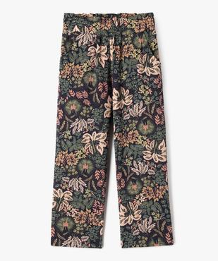 Pantalon fluide imprimé en viscose fille vue1 - GEMO 4G FILLE - GEMO