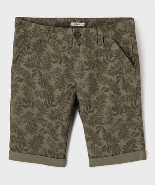 Bermuda coupe chino regular en coton imprimé garçon vue1 - GEMO (JUNIOR) - GEMO