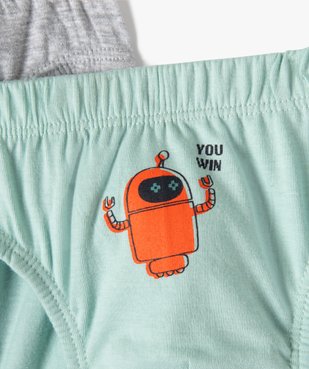 Slips à motifs robots garçon (lot de 3) vue2 - GEMO 4G GARCON - GEMO