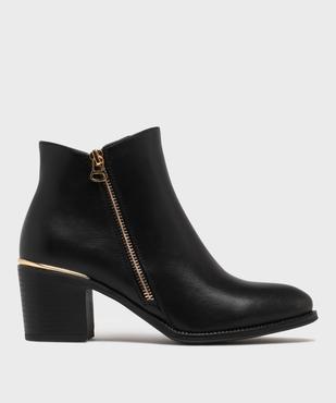 Boots à talon avec zip décoratif femme - Valentina Baldano vue1 - GEMO(URBAIN) - GEMO