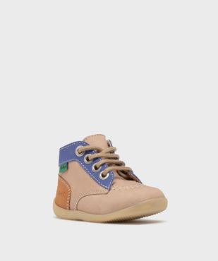 Chaussures premiers pas à lacets et zip bébé - Kickers vue2 - KICKERS - GEMO