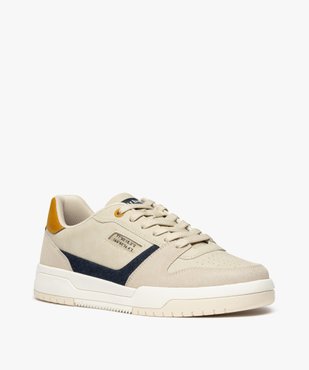 Baskets basses à lacets dessus perforé homme  vue3 - URBAN STEPS - GEMO
