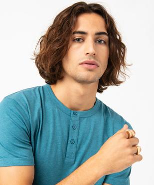 Tee-shirt manches courtes col tunisien homme vue2 - GEMO 4G HOMME - GEMO
