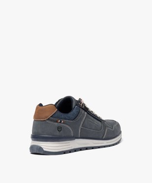 Baskets casual à lacets et zip homme vue4 - URBAN STEPS - GEMO
