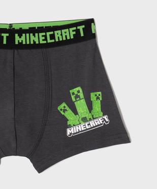 Boxer en coton stretch imprimé garçon - Minecraft (lot de 3) vue4 - MINECRAFT - GEMO