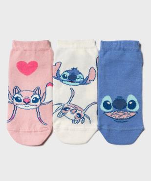Chaussettes courtes imprimées fille - Stitch (lot de 3) vue1 - LILO & STITCH - GEMO