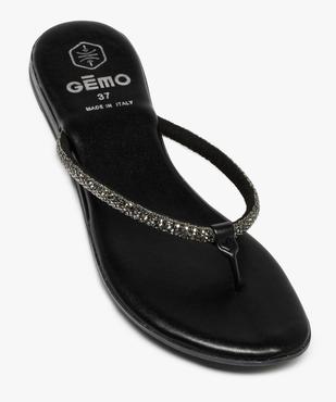 Sandales femme plates à entre-doigts couvert de strass vue5 - GEMO (CASUAL) - GEMO