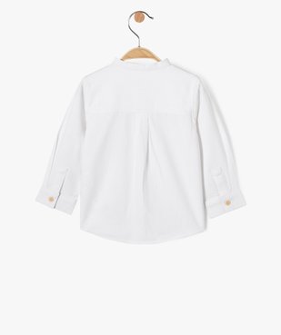 Chemise bébé garçon à manches longues et col mao vue3 - GEMO(BEBE DEBT) - GEMO
