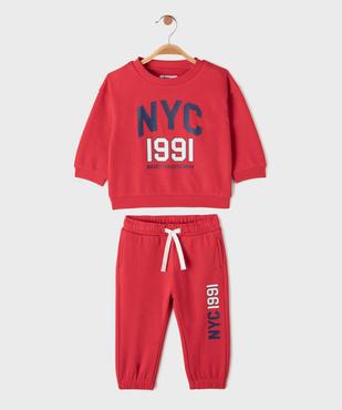 Ensemble 2 pièces sweat + jogging bébé garçon vue1 - GEMO 4G BEBE - GEMO