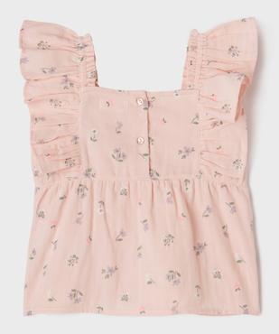 Blouse sans manches à volants coupe ample fille vue4 - GEMO 4G FILLE - GEMO