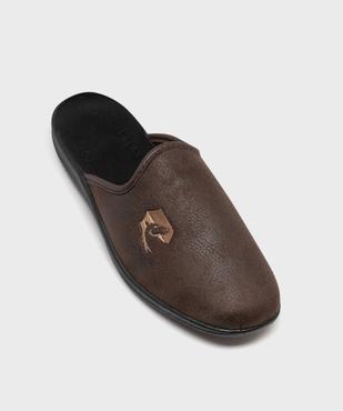Chaussons mules avec logo brodé homme vue5 - G'FLEX GEMO FOR GOOD - GEMO