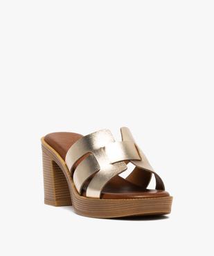 Mules à talon haut et bout ouvert femme vue2 - FOLLOW ME - GEMO