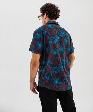Chemise à manches courtes à motifs palmiers homme vue3 - GEMO (HOMME) - GEMO