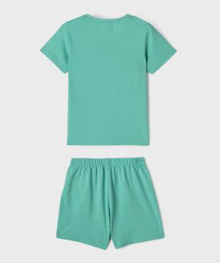 Pyjashort en jersey de coton imprimé garçon vue3 - GEMO (ENFANT) - GEMO