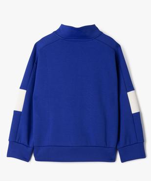 Sweat zippé en maille extensible et douce garçon vue5 - GEMO (ENFANT) - GEMO