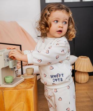 Sweat molletonné avec motifs bébé fille vue5 - GEMO 4G BEBE - GEMO