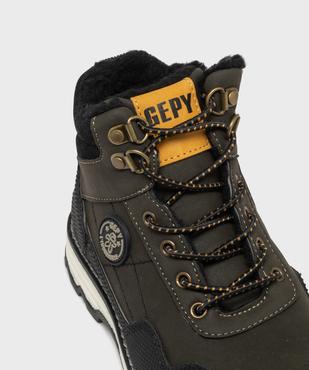 Boots doublés sherpa à lacets élastiques style montagne garçon - Gepy vue12 - FRIENDLY GEPY - GEMO