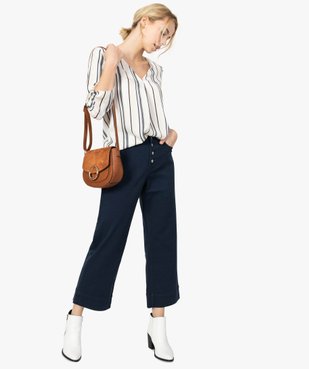 Blouse femme à rayures avec col V vue5 - GEMO(FEMME PAP) - GEMO