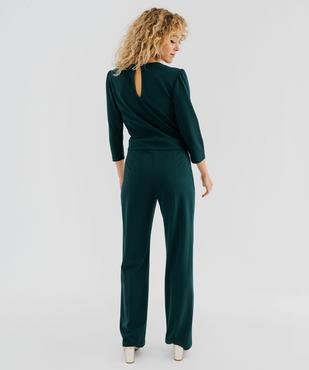 Combinaison pantalon avec décolleté drapé femme vue3 - GEMO(FEMME PAP) - GEMO