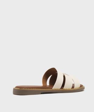 Mules femme plates dessus larges brides unies vue5 - FOLLOW ME - GEMO