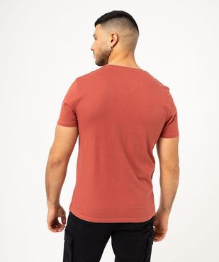 Tee-shirt à manches courtes et col V homme vue2 - GEMO 4G HOMME - GEMO