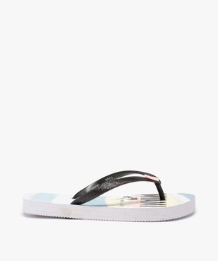 Tongs fille à semelle imprimée Miami et brides pailletées vue2 - GEMO (ENFANT) - GEMO