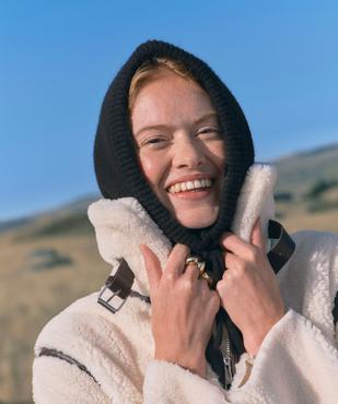 Bonnet capuche en maille femme vue3 - GEMO (ACCESS) - GEMO