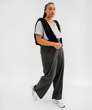 Pantalon de tailleur en maille extensible avec taille élastiquée femme grande taille vue4 - GEMO (G TAILLE) - GEMO