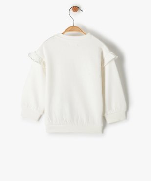 Sweat bébé fille avec motif et volants sur les épaules vue3 - GEMO(BEBE DEBT) - GEMO