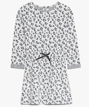 Robe fille imprimé léopard à taille élastiquée vue1 - GEMO (ENFANT) - GEMO