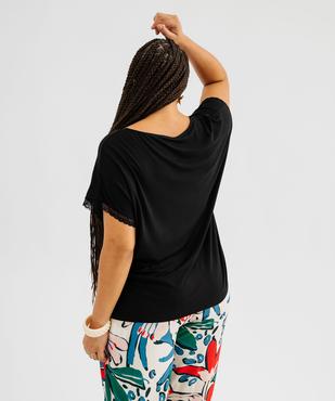 Tee-shirt à manches courtes à col V femme grande taille vue7 - GEMO 4G GT - GEMO