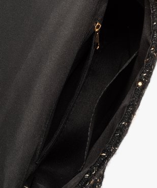 Sac besace bimatière devant en textile esprit couture femme vue3 - GEMO (ACCESS) - GEMO