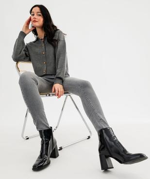 Jean Skinny taille normale coloris délavé femme vue1 - GEMO 4G FEMME - GEMO