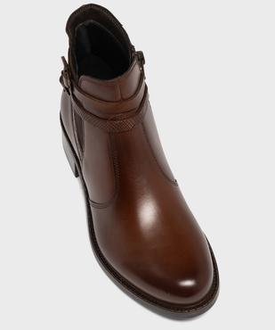 Bottines femme dessus en cuir avec détails fantaisie et à zip - Tanéo vue11 - TANEO GEMO FOR GOOD - GEMO