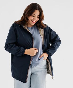 Blouson déperlant à capuche réversible femme grande taille vue1 - GEMO 4G GT - GEMO