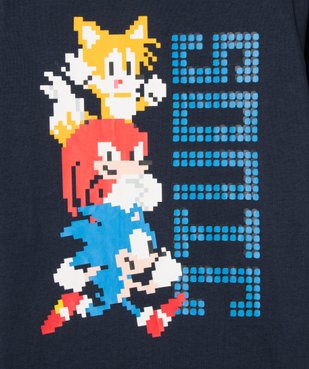 Pyjama 2 pièces en coton imprimé garçon - Sonic vue2 - SONIC - GEMO