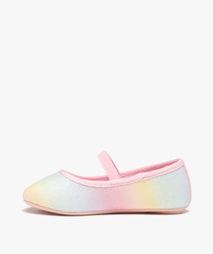 Ballerines fille irisées et pailletées à bride élastique vue3 - GEMO (ENFANT) - GEMO