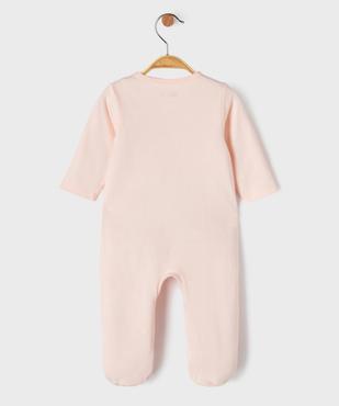 Pyjama en coton ouvert devant motif félin bébé fille vue2 - GEMO 4G BEBE - GEMO