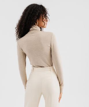 Tee-shirt manches longues à col roulé femme vue4 - GEMO(FEMME PAP) - GEMO