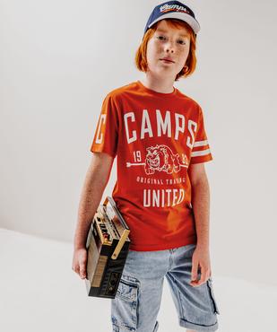 Tee-shirt à manches courtes avec logo XXL garçon - Camps United vue5 - CAMPS - GEMO