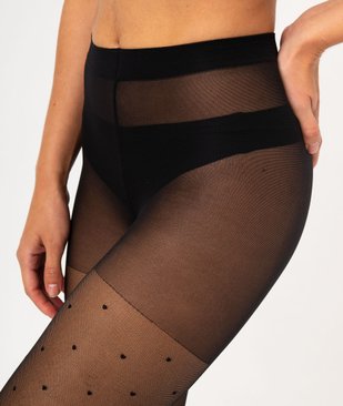 Collants femme à motifs plumetis vue2 - GEMO(HOMWR FEM) - GEMO