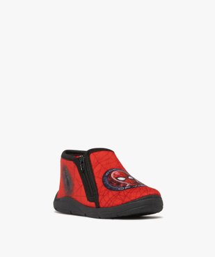 Chaussons garçon boots à zip en velours ras - Spiderman vue2 - SPIDERMAN - GEMO