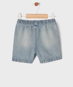 Short en jean délavé avec taille ajustable bébé garçon vue3 - GEMO(BEBE DEBT) - GEMO