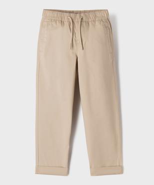 Pantalon chino avec taille ajustable garçon vue1 - GEMO (ENFANT) - GEMO