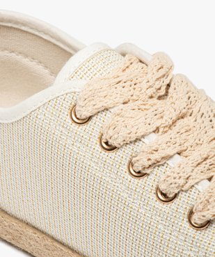Baskets femme en toile brillante et semelle cordelette vue6 - GEMO (SPORTSWR) - GEMO